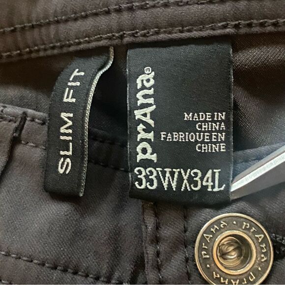 Prana Brion Pants Gray Slim Fit Size 33 - Picture 3 of 11